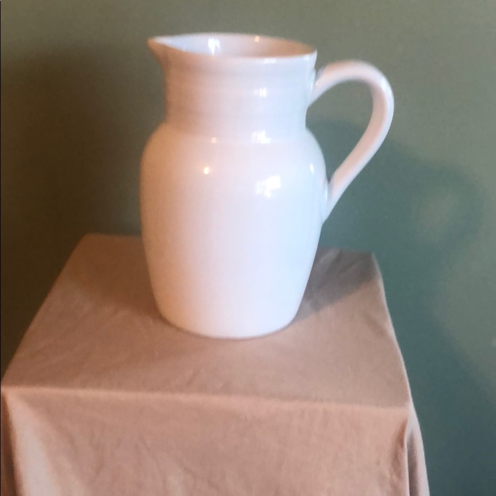 Block Basic white ceramic pitcher